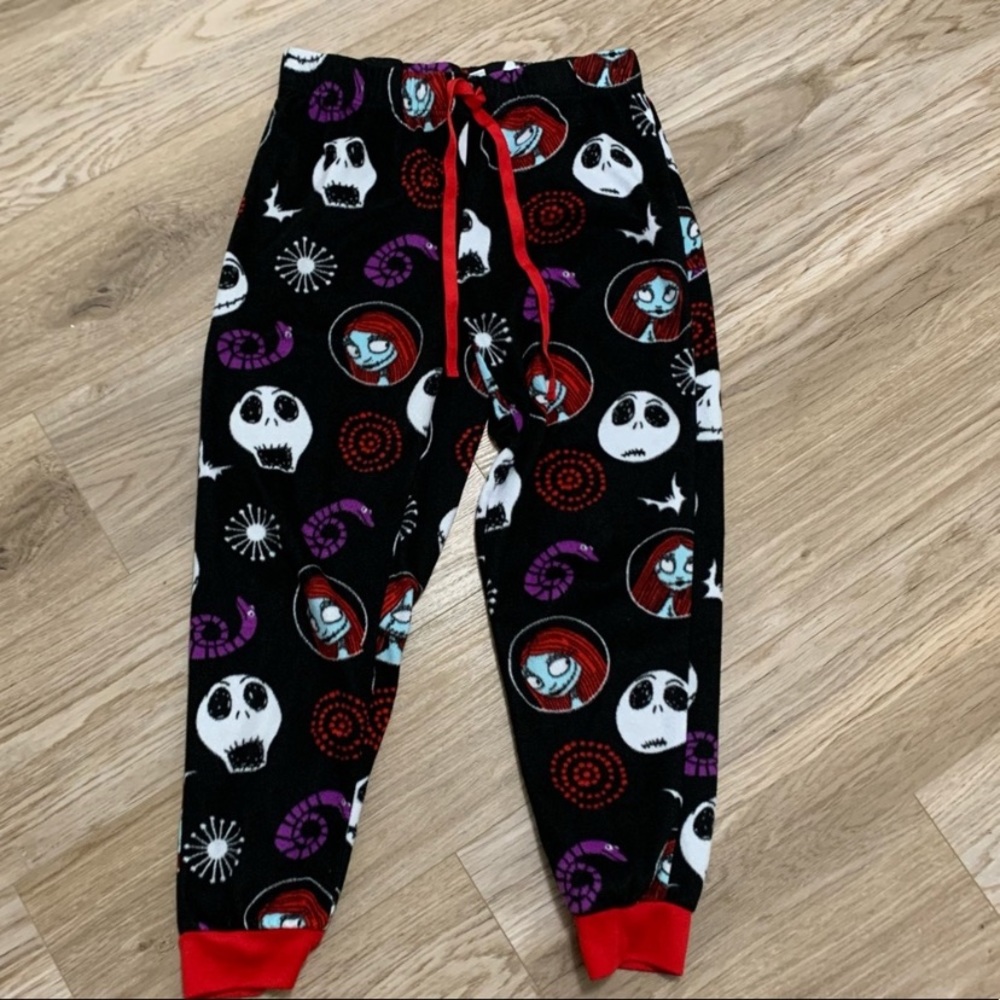Disney Jack & Sally Fleece Joggers M 8/10